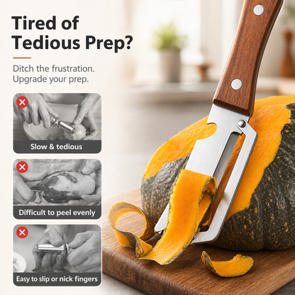 Wooden Handle Kitchen Peeler | Smooth, Fast & Low-Waste Prep-ASS1