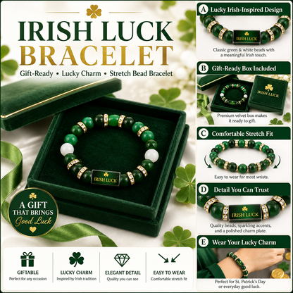Irish Luck Bracelet for 2026 | Lucky Green Beaded Gift for Everyday Style-ASS1