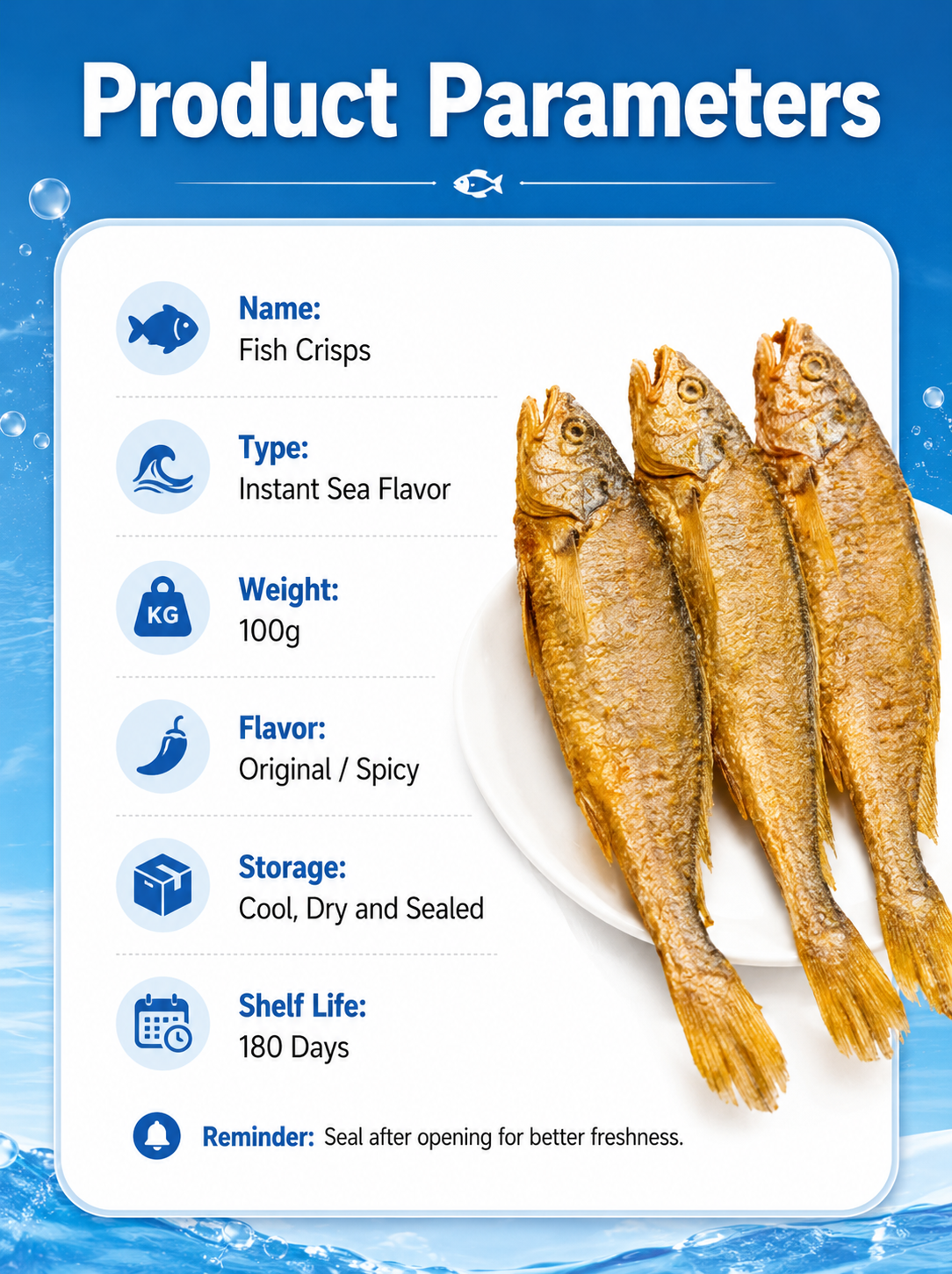 🐟️15g Pure Protein Per Pack|100％ Wild Deep-Sea Fish Crisps  -FD6U