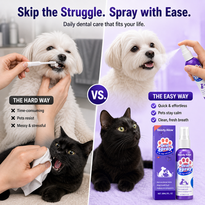 Pet Oral Cleanse Spray for Dogs & Cats – Fresh Breath, Plaque Support & Easy Daily Oral Care-ASS1