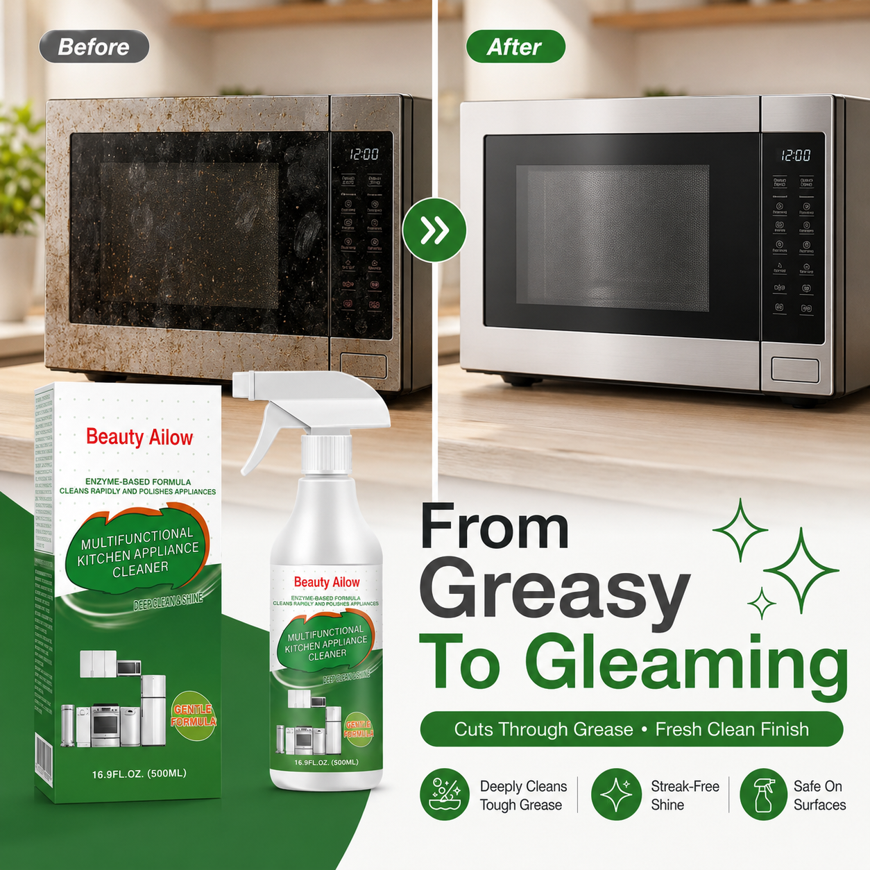🔥Kitchen Appliance Degreasing Cleaner Spray✨ | Cuts Grease, Lifts Grime & Refreshes Surfaces Fast⚡-ASS1