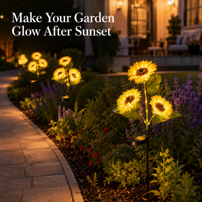 ☀️🌻Solar Sunflower Garden Lights–IP65 Waterproof Outdoor Stake Lights🌙🌧️-YFL