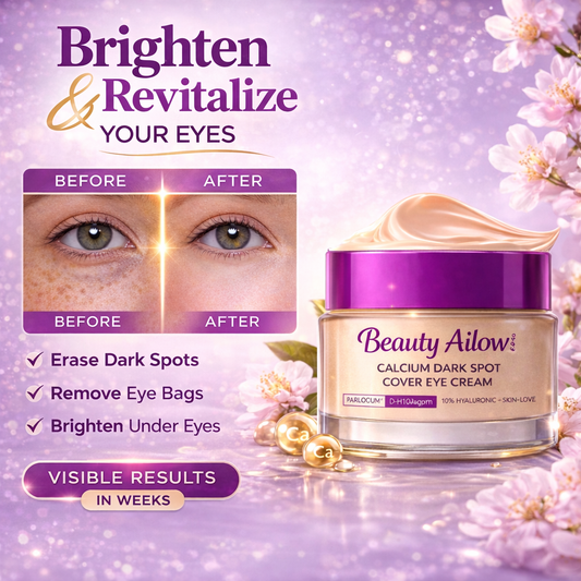 Beauty Ailow Brightening Eye Cream for Dark Circles & Puffiness with Hyaluronic Acid — Lightweight Daily Under Eye Cream-YFL