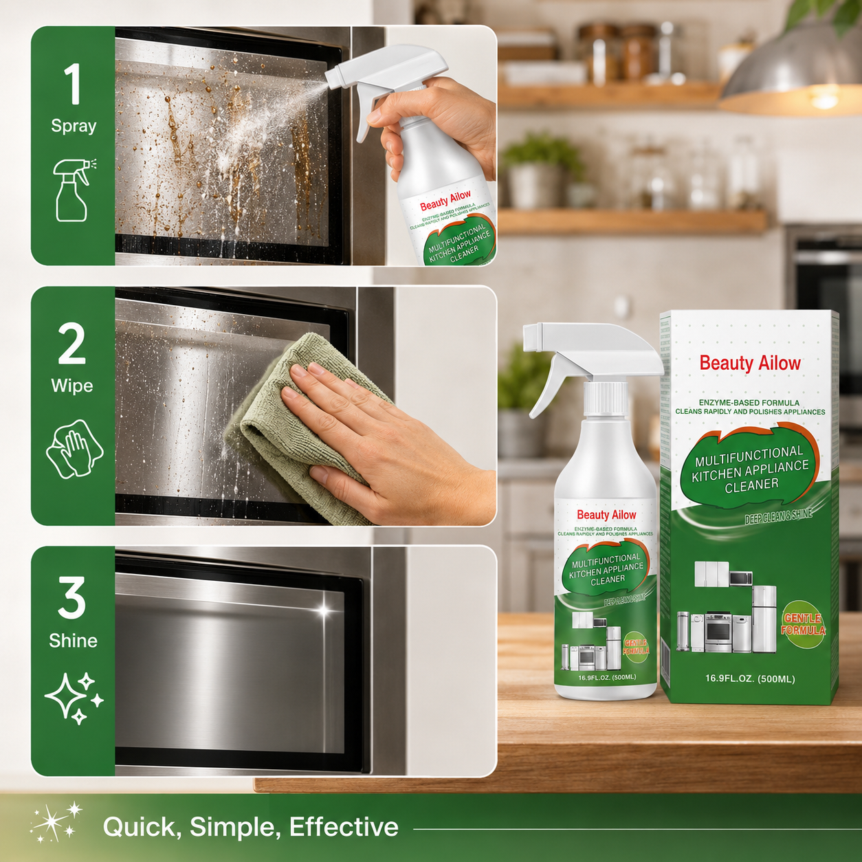 🔥Kitchen Appliance Degreasing Cleaner Spray✨ | Cuts Grease, Lifts Grime & Refreshes Surfaces Fast⚡-ASS1