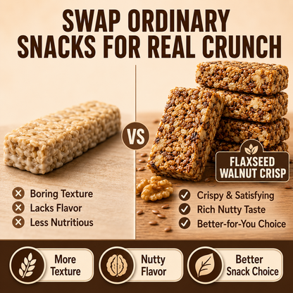 No Sucrose Flaxseed Walnut Crisps – Crunchy Snack for Smart Sugar Choices-ASS1