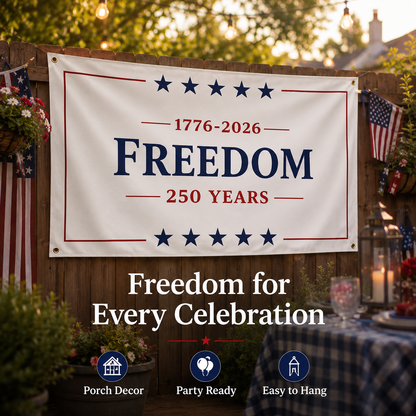 1776–2026 FREEDOM Flag | 250 Years Patriotic Commemorative Display-ASS1