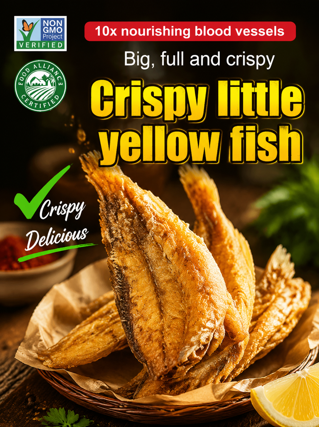High-protein ready-to-eat deep-sea fish crisps-FD6U